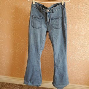 Wide flare stretch jean